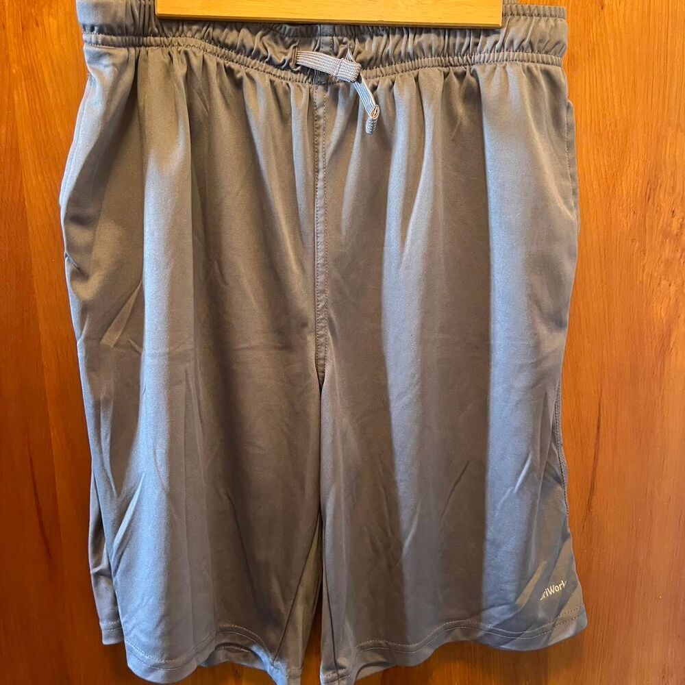 Athletic-works Men's Grey and Blue Shorts